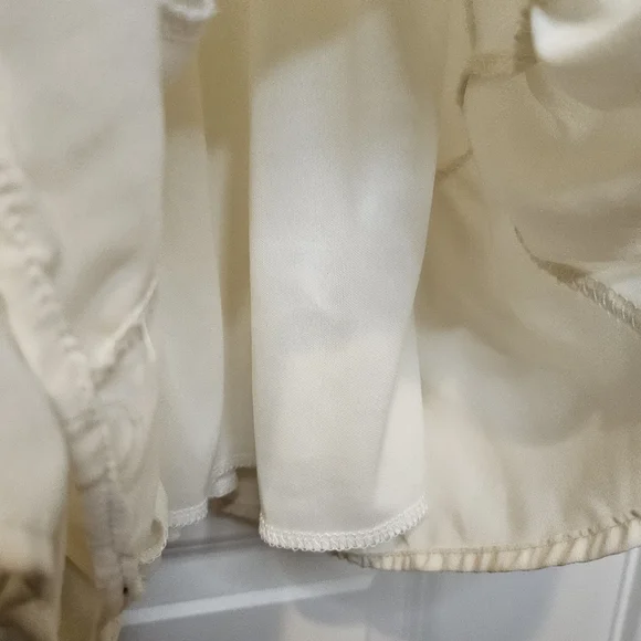 Miin Ivory Lace Long Sleeve Romper Size L Boho Bridal Chic Romantic One Piece - Picture 11 of 16